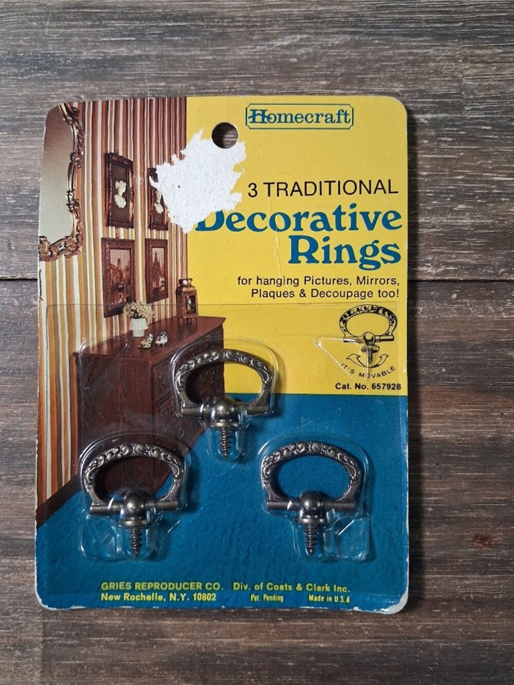 Vtg Homecraft Rings Made USA 3 Traditional Decorative for Hanging Picture Other